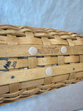 Mother’s Day 2003 Quilted Top Longaberger Basket With Brooch