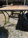 Bronze Tone Outdoor Table w/Tile Top