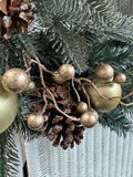 Wondershop Faux Fir Wreath with Gold Accents & Pine Cones