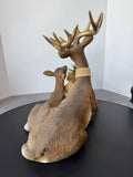 Melrose Papa Deer and Fawn Large Resin Sculpture AS IS (READ DESCRIPTION CAREFULLY)