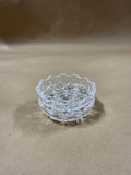 Pair Of Clear Glass Salt Cellars
