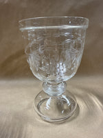 Pair Of Clear Glass Goblet Style Vase