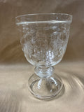 Pair Of Clear Glass Goblet Style Vase