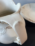 Arnels Vintage Gilt & Cream Embossed Ceramic Pitcher and Basin