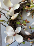 Faux Magnolia Spray Wreath
