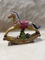 Christmas Rocking Horse Figurine