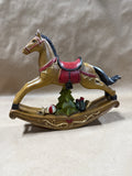 Christmas Rocking Horse Figurine