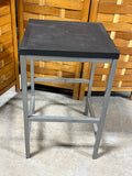 Square Side Table, Metal Base/Plastic Top