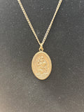 Sterling Necklace with Saint Christopher Pendant
