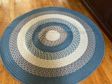 Ethan Allen Blue Braided Rug