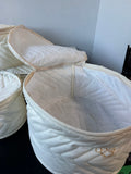 5-Piece Lenox White Herringbone Quilted China Storage Containers