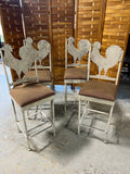 Chicken Bar Stools, Set of 4