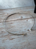 (A) Best Silver Tone Omega Choker
