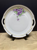 Z. S. & Co. Germany Hand Painted Floral Plate with Handles