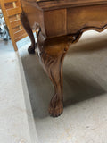 Rectangular Coffee Table with Inlay & Carved Accents