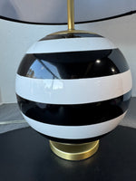 Kate Spade Elsie Black & White Striped Table Lamp (WORKS)