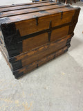 Fabric Lined Trunk on Casters