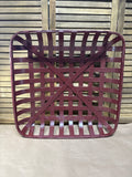 Burgundy Tobacco Basket