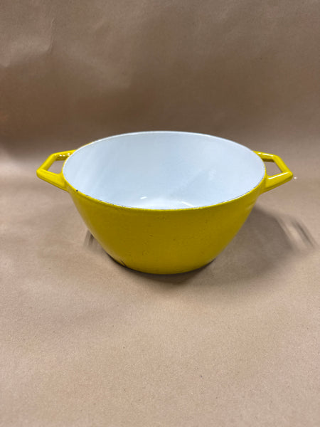 Yellow Copco Denmark Dutch Oven MISSING LID