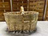 Woven Rectangle Market Basket with Single Handle (A)