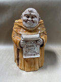 “Thou Shalt Not Steal (Cookies)” Monk Cookie Jar
