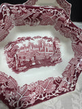 (P) Pair of Mason’s England Vista Pink China Sweet Dishes
