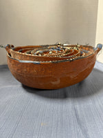 Set Of 9 Primitive Mexican Redware Nesting Bowls *** READ DESCRIPTION ****