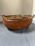 Set Of 9 Primitive Mexican Redware Nesting Bowls *** READ DESCRIPTION ****