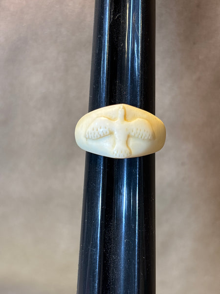 Ring with Carved Bird - SIZE 8.25