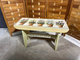 Petite Painted Bench, Signed