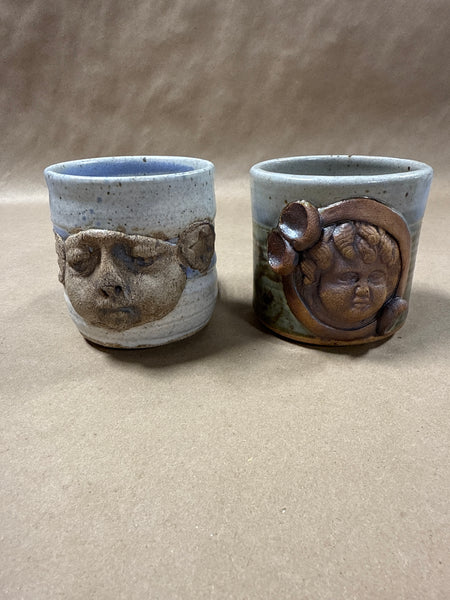 3D Face Pottery Coffee Mug