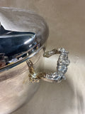 Ornate Heavy Silver Plate Ice Bucket With Handles