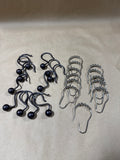 2 Sets Of Shower Curtain Hooks — 12 Pieces Each