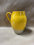 Mustard Yellow Glazed Stoneware Pitcher