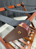 Brown Wooden Folding Luggage Rack with Bottom Shelf