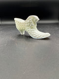 Milk Glass Fenton Shoe With Cat