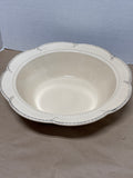 Destinos Cream Colored Serving Bowl with Scalloped Edges