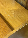 Teak Veneer Mid Century Modern Style Roll Top Desk ***HEAVY ITEM*** READ DETAILS ON PICK UP POLICY***