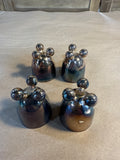 (B) Set Of 4 Footed Silver Plate Egg Cups