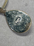 Gold Tone Trifari Necklace with Tear Drop Pendant