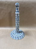 Blue Floral Polish Pottery Ceramika Artystyczna Paper Towel Holder