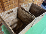 Set of 2 Sturdy Woven Baskets, 2 sets available, PRICED INDIVIDUALLY, $20 each