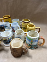 (D) Lot Of 19 Mini Beer Steins