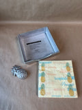 Lenox Pineapple Napkin Box With Pineapple Weight - Appears Unused