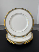 (E) 4-Piece Royal Doulton England Clarendon Fine Bone China Salad Plates