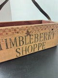 Timbleberry Shoppe Primitive Style Wooden Planter or Storage Box with Leather Strap
