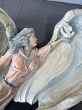 Brian Davis Style Heavyweight Relief Flying Angel Hanging Sculpture