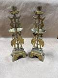 Pair Of Brass Candle Stick Holders