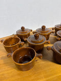 Brown Glazed Soup Bowls - 8 Bowls