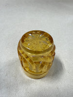 (B) Amber Colored Match/Toothpick Holder